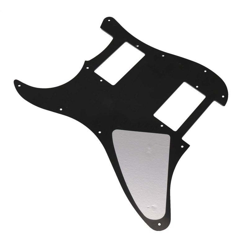 Bstinay 11 Hole Guitar Strat Pickguard HH Humbucker Standard Modern Style Pickguard Scratchplate 3Ply Black - Image 3